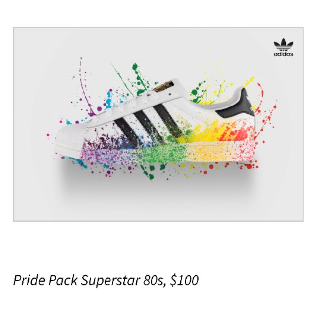 [ขายแล้ว] Limited Edition Adidas Pride Pack Superstar 80s (size 8 US)