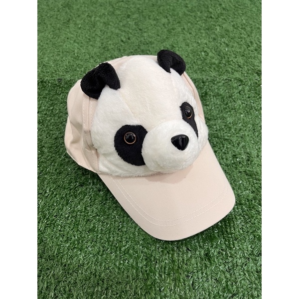 หมวกเที่ยวสวนสัตว์ลายหน้าหมีแพนด้า สินค้าพร้อมส่ง หมวกเด็กหน้าสัตว์ ,หมวกแฟนซีใส่ได้ทั้งเด็กและผู้ใหญ่