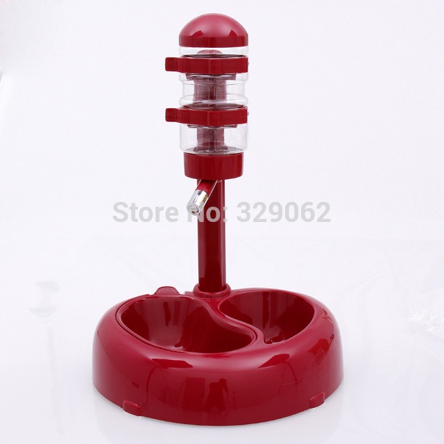 ชุดให้น้ำและอาหาร สุนัข&แมว แบบขาตั้ง 2 ช่อง (สีครีม/แดง/ส้ม/ฟ้า)