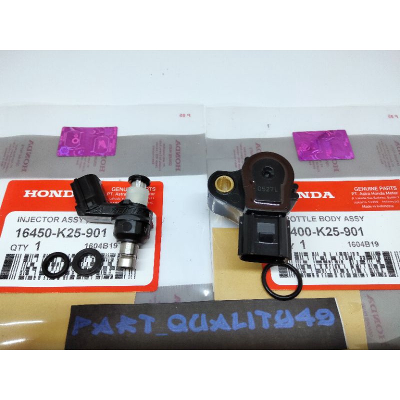 หัวฉีด Assy การใช้ 16450-K25-901+Sensor Tps 16400-K25-901 Beat fi esp Scoopy fi esp ori