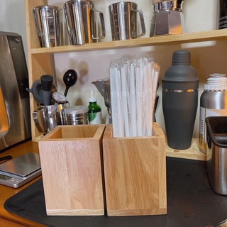 กล่องไม้ใส่หลอดกาแฟ กล่องไม้ใส่บิล กล่องบิล ที่ใส่เมนู กล่องใส่ช้อนส้อม กล่องใส่ตะเกียบ คาเฟ่ ร้านกาแฟ