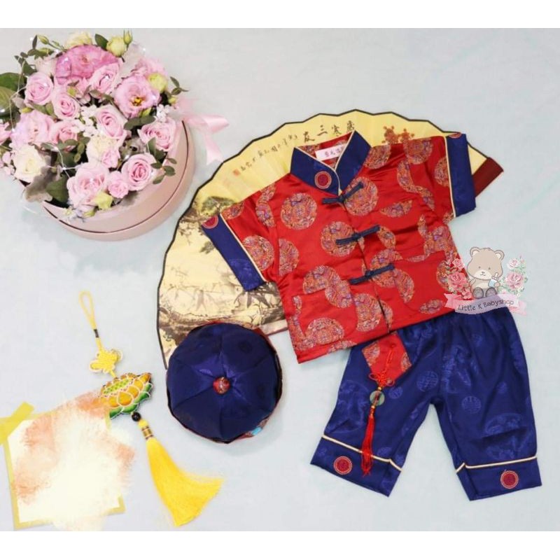 Blue List Boy Cheongsam Suit BC4-12-13 / Boys Chinese New Year Clothes / Boys Chinese New Year Suit