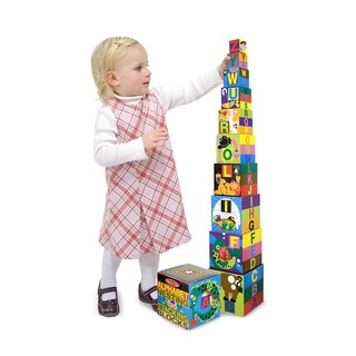 Stacking บล๊อคกระดาษแข็ง สูงรวม 80 ซม. ❤️ รุ่น Alphabet Stacking &amp; Nesting Blocks ✅ ยี่ห้อ MELISSA &amp; DOUG จากอเมริกา ✅