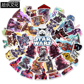 สติ๊กเกอร์การ์ตูน star wars น่ารักสําหรับตกแต่งกระเป๋าเดินทาง 50 ชิ้น