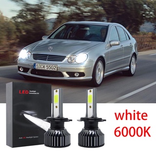 หลอดไฟหน้ารถยนต์ LED 6000K สีขาว สําหรับ Mercedes-Benz W211 W203 W204 W124 W201 AMG W202 W212 W220 W205 2 ชิ้น