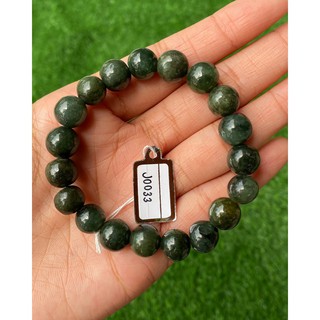 J0033 หยก พม่า แท้ Jade กำไล ประคำหยก (Jadeite Beads Bracelet) พม่า (Myanmar)