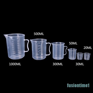 [fusiontime1]20/30/50/300/500/1000ML Plastic Measuring Cup Jug Pour Spout Surface Kitchen,