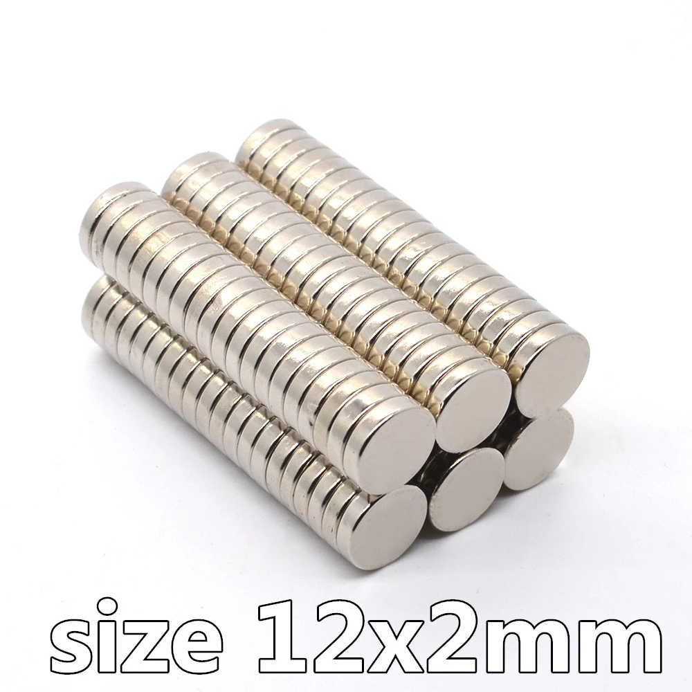 5ชิ้น แม่เหล็กแรงดึงดูดสูง 12x2 มม. กลมแบน 12x2มิล Neodymium Magnet 12x2mm แม่เหล็กแรงสูง 12*2mm แม่เหล็กนีโอไดเมียม