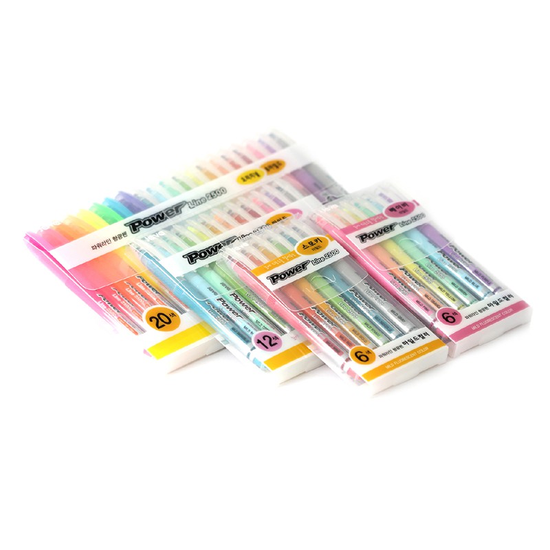 JAVA POWER LINE ปากกาเน้นข้อความแบบเซ็ต ( 6 สี / 12 สี / 20 สี)