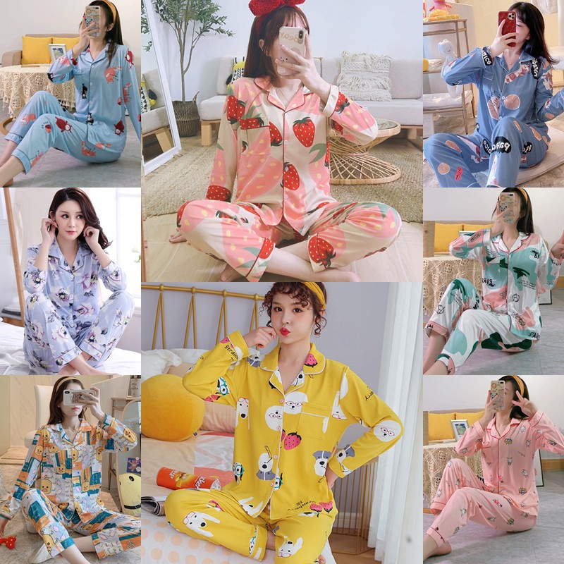 ชุดนอนลายการ์ตูน ลายน่ารัก แขนยาว-ขายาว - sleepycute.nb - ThaiPick