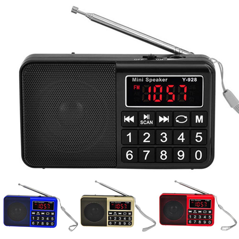 Handheld Large Display Rechargeable With Speaker Music Portable USB AM ...