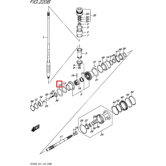 59171-93LA0-000 SHIM,FRONT GEAR (81X103X4.00) แผ่นชิมเกียร์ (81X103X4.00) เครื่องยนต์เรือ 59171-93LA