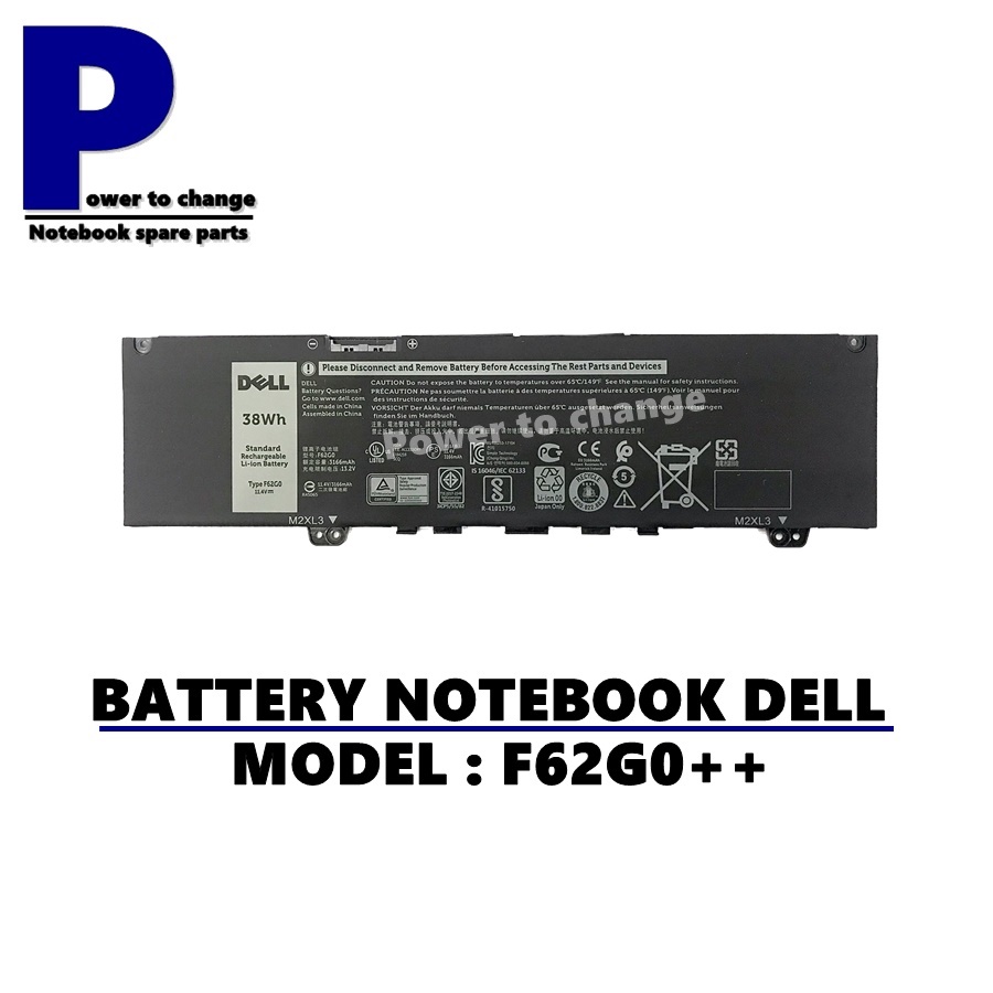 BATTERY NOTEBOOK DELL F62G0++Dell Inspiron 13 7000 7370 7380 F62GO 39DY5 RPJC3 P83G / แบตเตอรี่โน๊ตบ