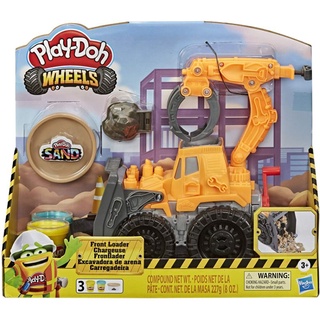 Play-Doh Wheels Front Loader Toy Truck with Non-Toxic Sand Compound and Classic Compound in 2 Colors by Hasbro