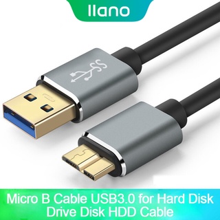 Llano Usb3.0 to Micro B cable Usb 3.0 สายเคเบิ้ลเชื่อมต่อข้อมูล Hard drive cable