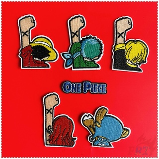 Anime:One Piece - Luffy / Zoro / Sanji / Nami / Chopper Iron-On Patch แผ่นแพทช์ปักลาย Diy สําหรับตกแต่งเสื้อผ้า 1ชิ้น