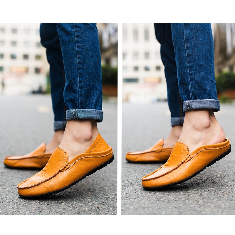 [ HDLY ] Kasut Lelaki Leather Men รองเท้าโลฟเฟอร์แฟชั่น Lofer Shoe รองเท้าขี้เกียจ ไซส์ 38-47