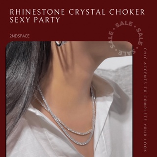 🔥SALE🔥สร้อยเพชรสไตล์เกาหลี💃💎✨Diamond Rhinestone Choker✨❤️🌈Party Sexy Luxury สุดๆ💕🌈📌พร้อมส่งค่า