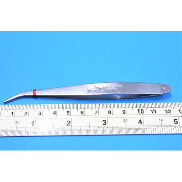 แหนบตราผึ้ง P-73A ปากเฉียง (6 ชิ้น), Bee Tweezers P-73A spur tips (6 pieces)