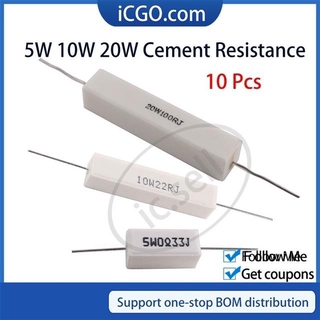 ตัวต้านทานไฟฟ้า 5 W 10 W 20 W 2. 4 R 2.2 สําหรับเครื่องดนตรี 7 R 3 R 3. 6 R 3.3. 9 R 4 R 4.4. โอห์ม 3 R 10 ชิ้น