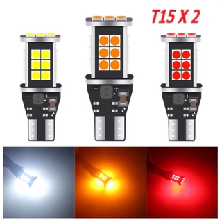 หลอดไฟ Led ไฟถอยหลัง ไฟสัญญาณ T15 921 W16W Canbus สําหรับรถยนต์ 2 ชิ้น