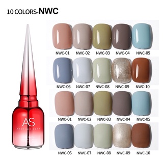 [ใส่โค้ด INCSL12 ลด 50%] ยาทาเล็ย สีทาเล็บเจล ( รหัส NWC ) 10 สี ขนาด 15 ml