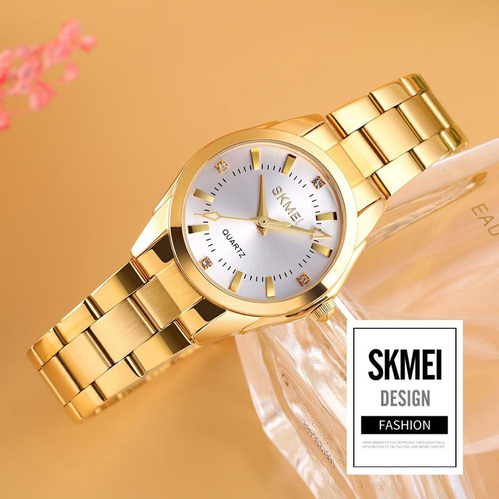 นาฬิกาข้อมือผู้หญิง นาฬิกาผู้หญิง SKMEI 1620 นาฬิกาข้อมือผู้หญิง สายสแตนเลส เรียบหรู กันน้ำ ของแท้ 100%