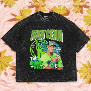 เสื้อยืดผ้าฝ้ายพิมพ์ลายขายดี เสื้อยืด โอเวอร์ไซซ์ "JOHN CENA" | เสื้อยืด ขนาดใหญ่ | เสื้อยืด พิมพ์ลายซักผ้า | หินล้าง |