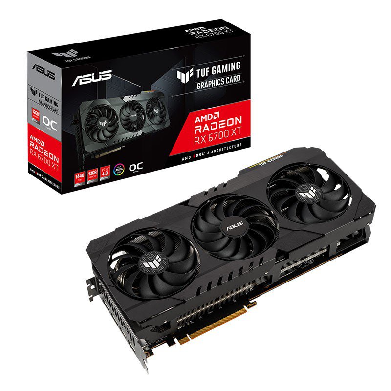 AMD new graphics card ASUS TUF-RX6700XT-O12G-GAMING GDDR6 desktop computer game graphics card