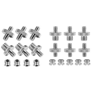 10 Pcs 1/4 inch and 3/8 inch Camera Screw Adapter Converter Threaded Mount Set for Tripod Monopod Ballhead Light Stan