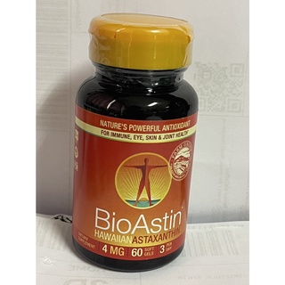 Nutrex Hawaii, BioAstin แอสตาแซนทินจากฮาวาย ขนาด 4 มก. บรรจุ 60 แคปซูล เก็บเงินปลายทาง