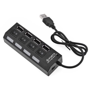 USB HUB 4 Port สวิซต์ ON/OFF USB 2.0 HUB Hi-Speed Usb 2.0