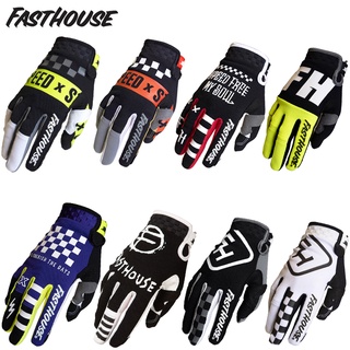 Fasthouse ใหม่ ถุงมือหน้าจอสัมผัส 9 สี ระบายอากาศ กันการสึกหรอ สําหรับขี่จักรยาน และรถจักรยานยนต์ 2022