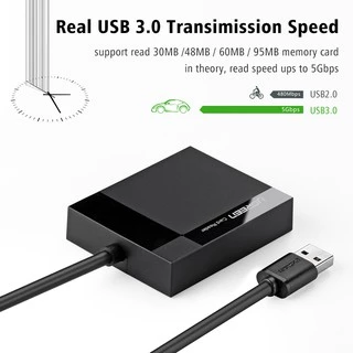 UGREEN รุ่น 30333 Card Reader USB 3.0 All in One ช่องเสียบ SD/TF/CF/MS การ์ดรีดเดอร์ Adapter
