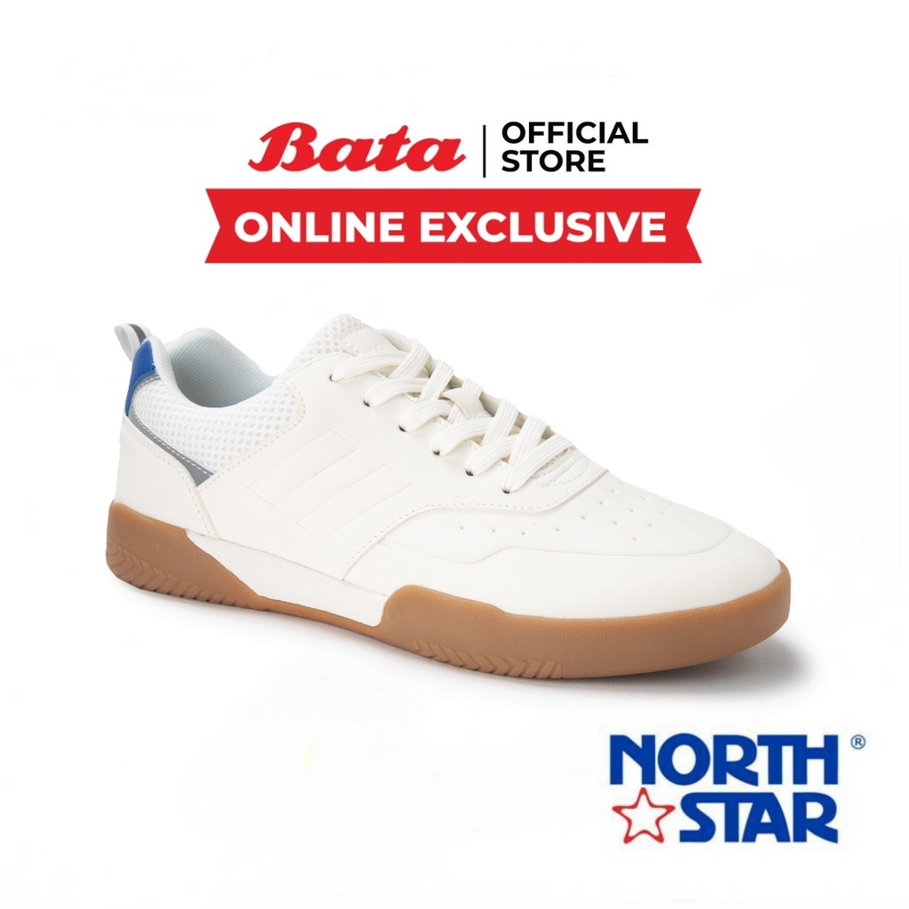 Bata บาจา (Online Exclusive)ยี่ห้อ North Star รองเท้าผ้าใบสนีคเกอร์แฟชั่น  สำหรับผู้ชาย รุ่น Eternal สีขาว 8201020