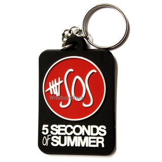 5 Seconds of Summer พวงกุญแจ ยาง ไฟฟ์เซคันส์ออฟซัมเมอร์ อีโม ร็อค เมทัล 5SR276