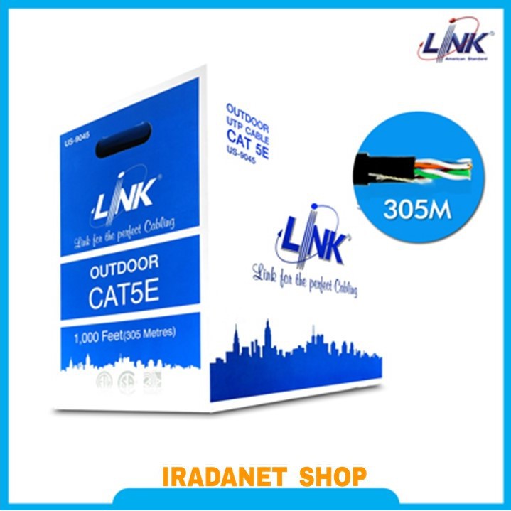 สายเเลนLink CAT5E Outdoor 305m.(US-9045)