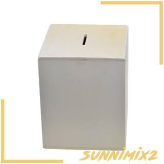 ( Sunnimix2 ) กระปุกออมสินรูป Cuboid แบบไม้ Diy สําหรับเด็ก