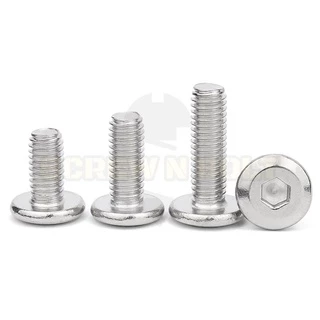 น็อต สกรู หัวจมแบน หัวกลมแบน งานเฟอร์ฯ สแตนเลส 304 เกลียวมิล หยาบ M3 M4 M5 / Round Flat Hex Machine Screw SUS304