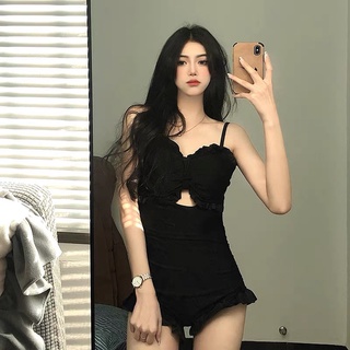 [mingyuan] One-piece conservative cover belly slim sexy swimsuit