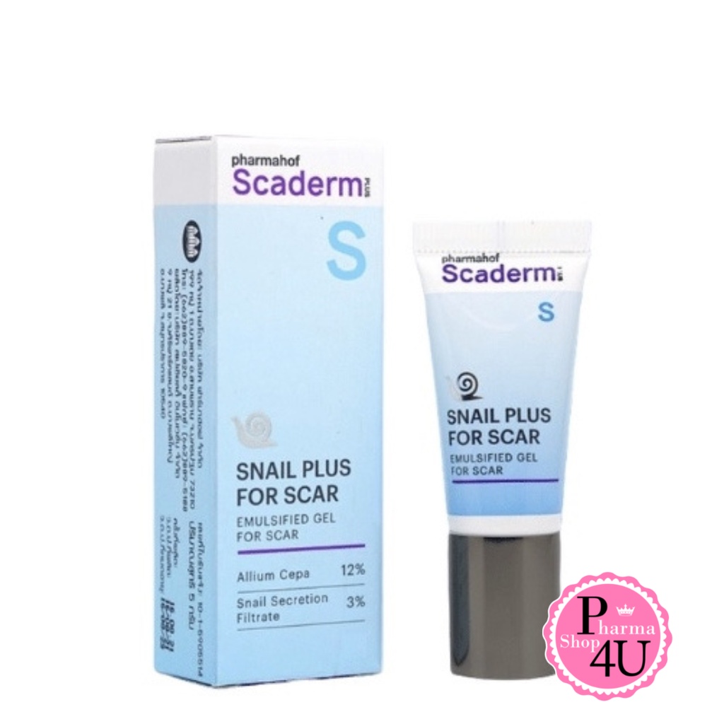 Scaderm Plus+ Scar & Acne Spot เจลหอยทาก แต้มสิว รอยแผลเป็น สการ์เดิมพลัส10 g. 20 g.scaderm plus gel