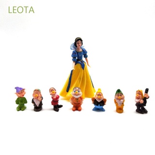 Leota ฟิกเกอร์ Snow White And The Seven Dwarfs พีวีซีของเล่นสําหรับเด็ก 8 ชิ้น