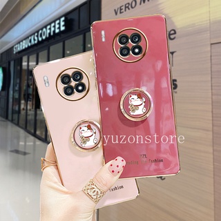 เคสโทรศัพท Huawei Honor 50 Lite P50 Pro Nova9 8 8i Phone Case เคส with Cute Cat Stand Straight Edge High Quality TPU Phone Cover