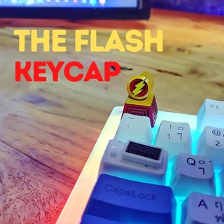 ส่งฟรี Keycap Custom The Flash คีย์แคป ส่งจากไทย เรซิ่น ทำสีเองได้