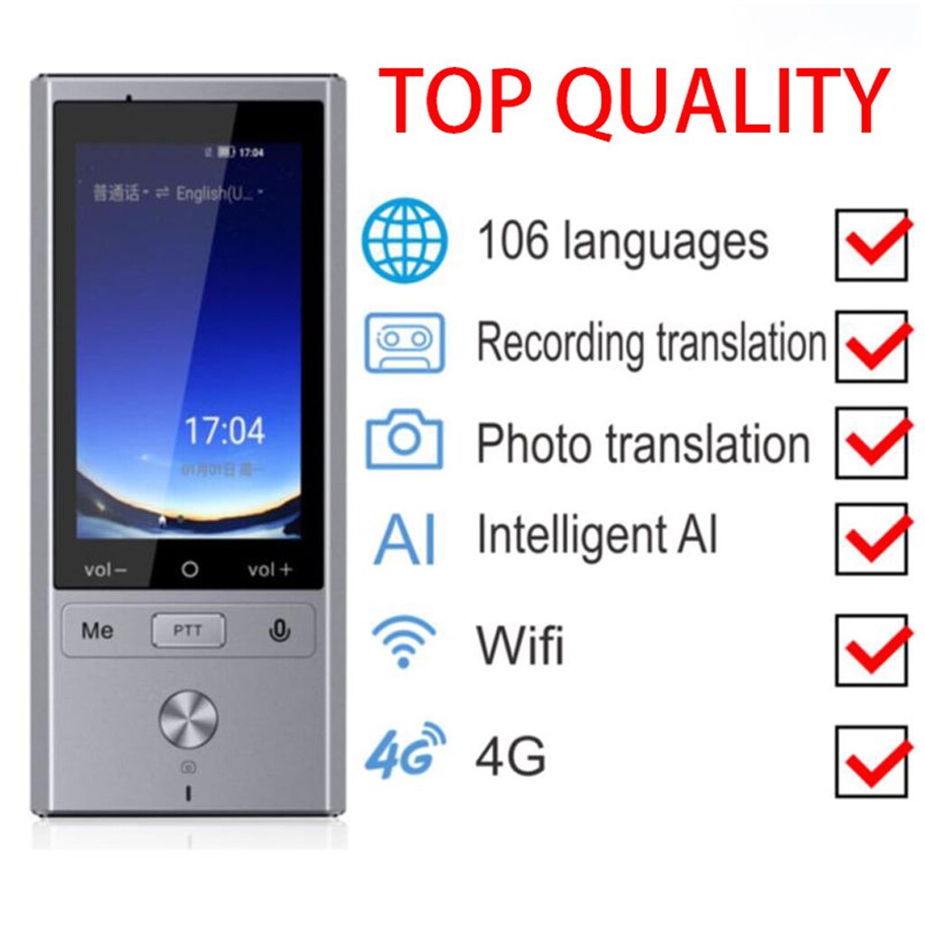 Smart 75 Languages Translator Device Voice Camera Translation Touch ...