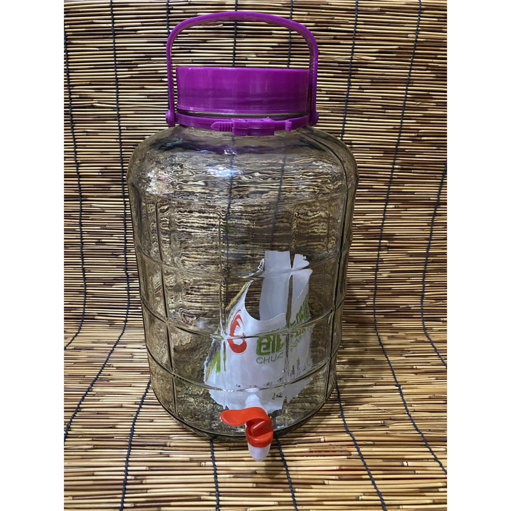 โหลแก้ว มีก๊อกฝาม่วงความจุ 9 ลิตร(C-10L)