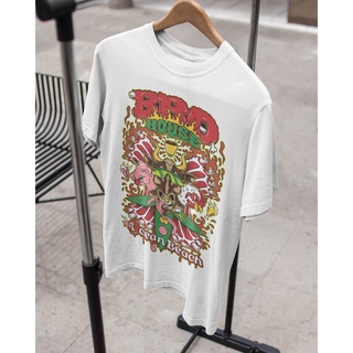 คอตต้อนคอกลมเสื้อยืด Unisex รุ่น BBQ T-Shirt สวยใส่สบายแบรนด์ Khepri 100%cotton comb ผ้าคอตต้อนพรีเมียม พิมพ์สวย รีดทับล