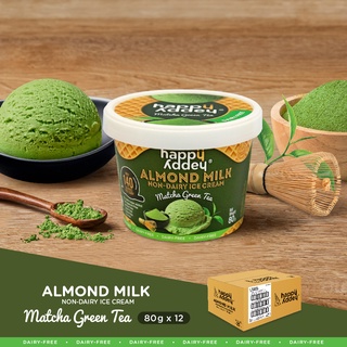 ไอศกรีมนมอัลมอนด์ สูตรชาเขียวมัทฉะ 80g x 12 Cups (Matcha Green Tea Vegan Ice Cream)