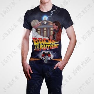 เสื้อยืดแขนสั้นลําลอง พิมพ์ลายการ์ตูนอนิเมะ Back To The Future 3 มิติ แฟชั่นฤดูร้อน สําหรับผู้ชาย และผู้หญิง 2023