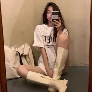 💥 Fairy Style 💥 พร้อมส่ง เสื้อยืด Over size คอกลม แขนสั้น ผ้านิ่ม เสื้อยืดแฟชั่น สไตล์เกาหลี 💖 #9352